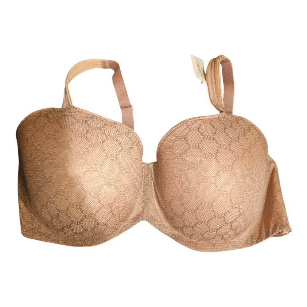 SOMA Stunning Support Geo Lace Full Coverage Nude Balconette Bra - Size 42G NWT